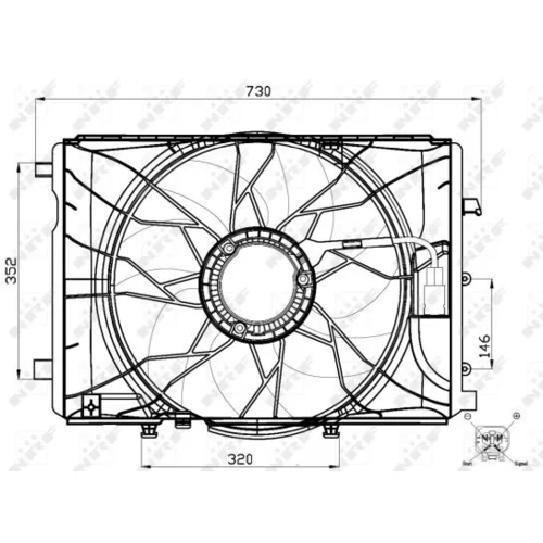 Ventilátor chladenia motora 47443 /NRF/ - obr. 2