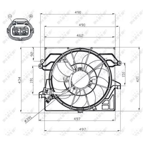 Ventilátor chladenia motora 47482 /NRF/ - obr. 3