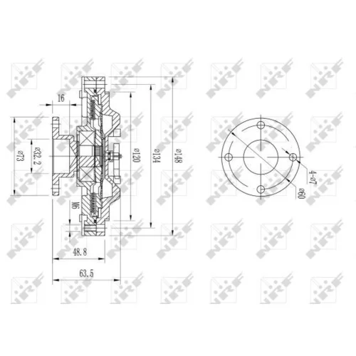 Spojka ventilátora chladenia 49603 /NRF/ - obr. 4