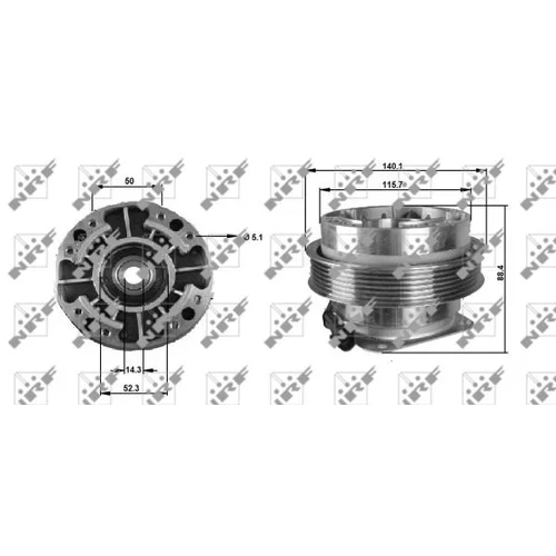 Spojka ventilátora chladenia 49705 /NRF/ - obr. 4