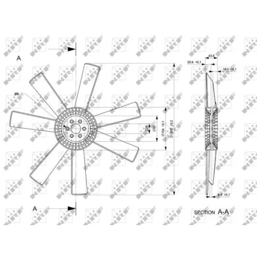 Koleso ventilátora chladenia motora 49809 /NRF/ - obr. 1