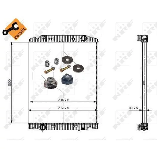 Chladič motora 509568 /NRF/ - obr. 4