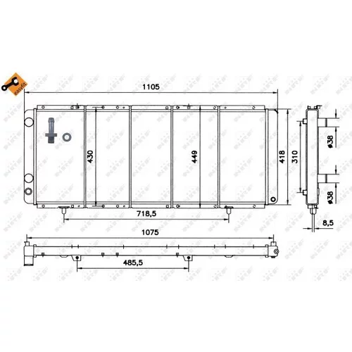 Chladič motora 52045 /NRF/ - obr. 4
