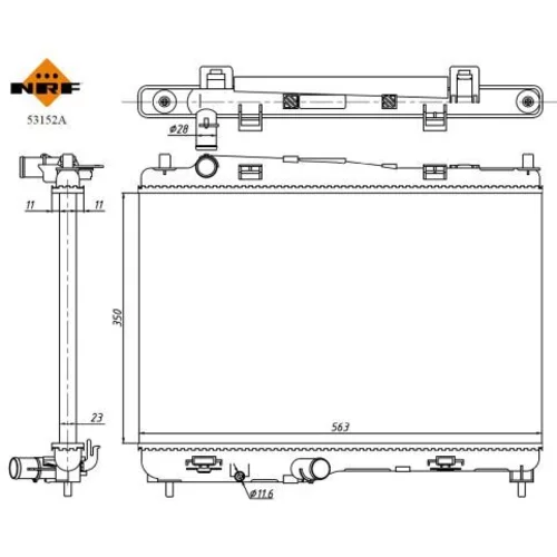 Chladič motora 53152A /NRF/ - obr. 4