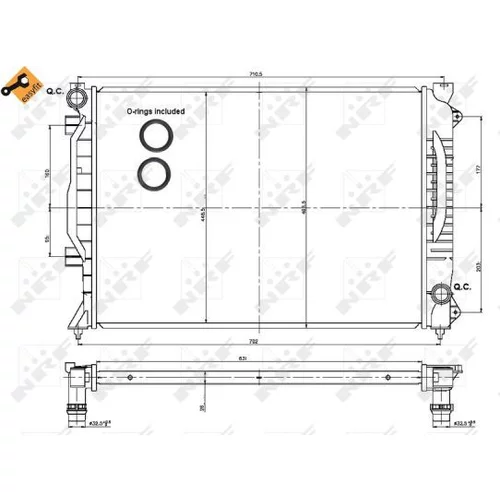 Chladič motora 53443 /NRF/ - obr. 3