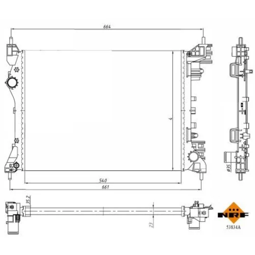 Chladič motora 53834A /NRF/ - obr. 4