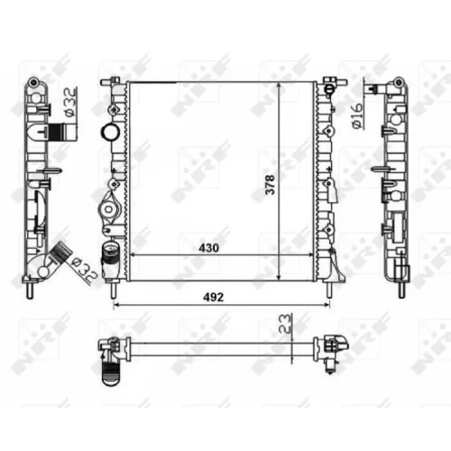 Chladič motora 58023 /NRF/ - obr. 4