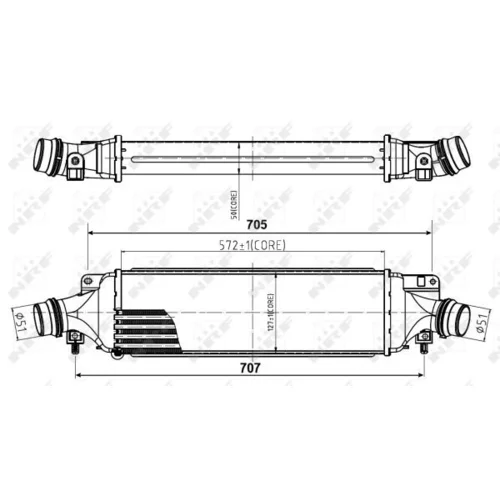 Chladič plniaceho vzduchu 30780 /NRF/ - obr. 4
