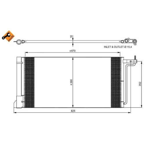 Kondenzátor klimatizácie 350051 /NRF/ - obr. 5