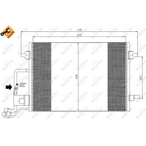 Kondenzátor klimatizácie 35359 /NRF/ - obr. 2