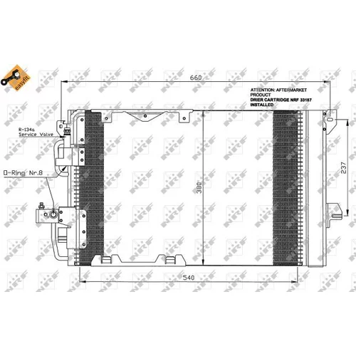 Kondenzátor klimatizácie 35416 /NRF/ - obr. 3