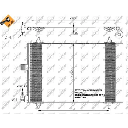 Kondenzátor klimatizácie 35437 /NRF/ - obr. 4