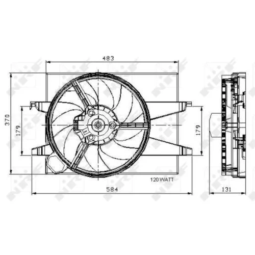 Ventilátor chladenia motora 47007 /NRF/ - obr. 1