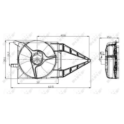 Ventilátor chladenia motora 47020 /NRF/ - obr. 1