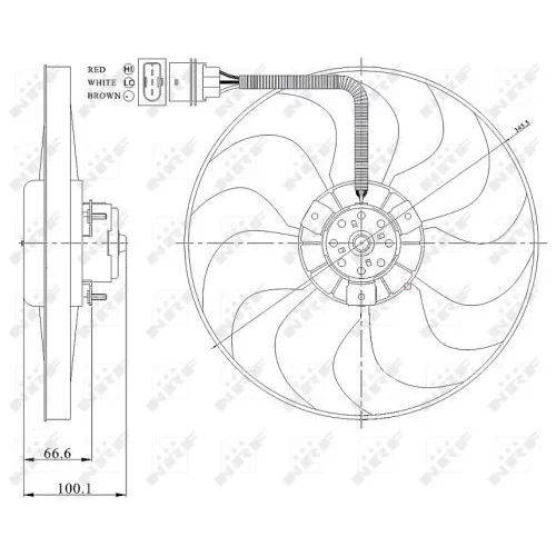 Ventilátor chladenia motora 47204 /NRF/ - obr. 1