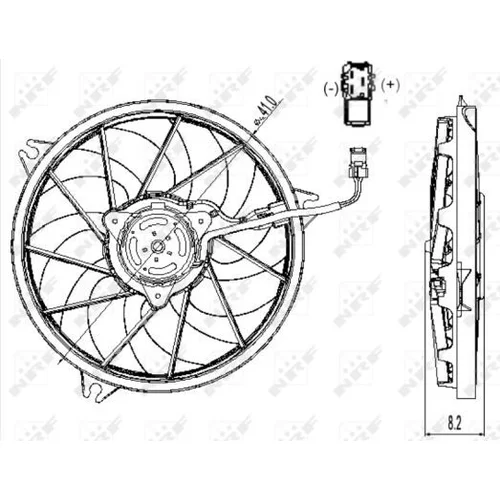 Ventilátor chladenia motora 47323 /NRF/ - obr. 1