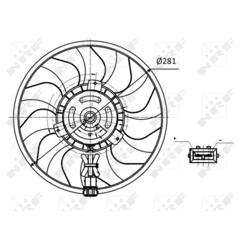 Ventilátor chladenia motora 47418 /NRF/ - obr. 1