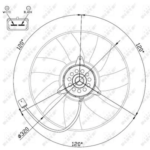 Ventilátor chladenia motora 47480 /NRF/ - obr. 2
