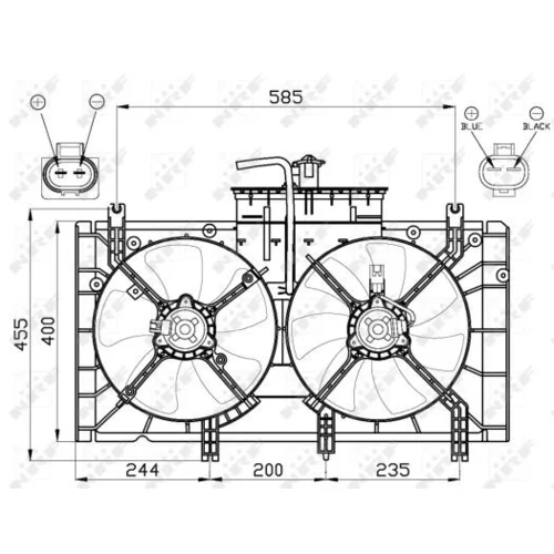 Ventilátor chladenia motora 47493 /NRF/ - obr. 2