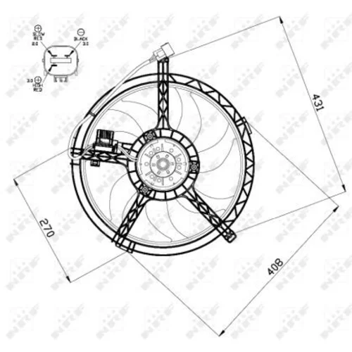 Ventilátor chladenia motora 47508 /NRF/ - obr. 2