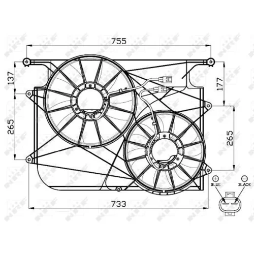 Ventilátor chladenia motora 47535 /NRF/ - obr. 2