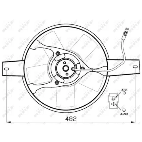 Ventilátor chladenia motora 47540 /NRF/ - obr. 1