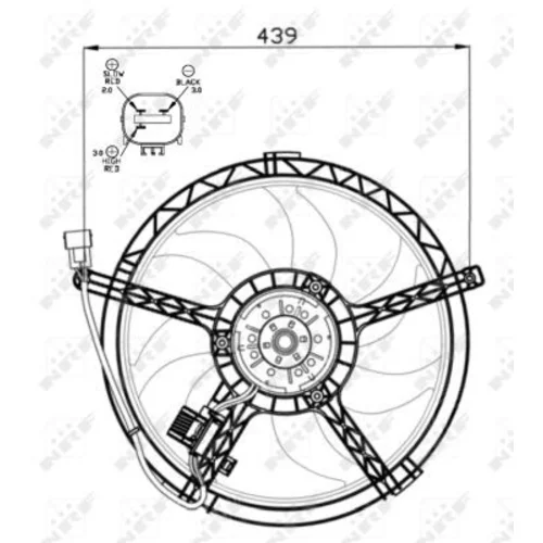 Ventilátor chladenia motora 47553 /NRF/ - obr. 2