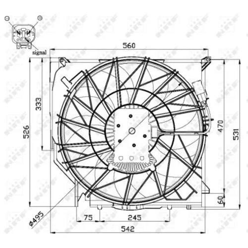 Ventilátor chladenia motora 47672 /NRF/ - obr. 2
