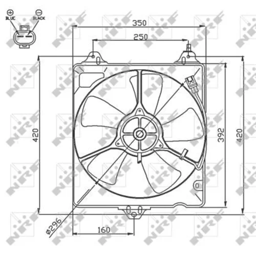 Ventilátor chladenia motora 47753 /NRF/