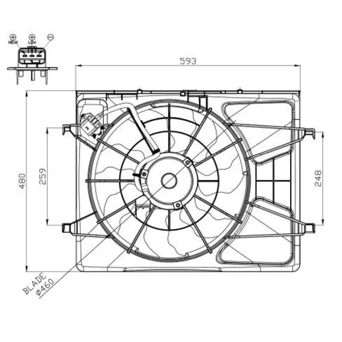 Ventilátor chladenia motora 47958 /NRF/ - obr. 4