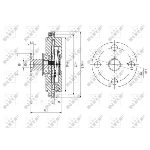 Spojka ventilátora chladenia 49634 /NRF/ - obr. 4