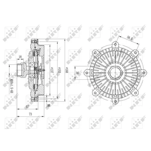 Spojka ventilátora chladenia 49635 /NRF/ - obr. 4