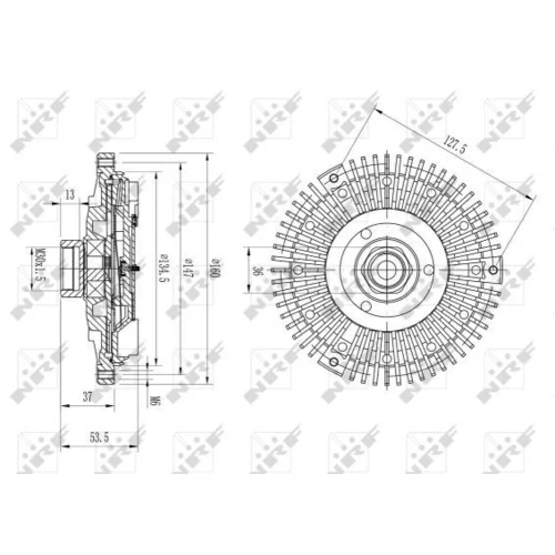 Spojka ventilátora chladenia 49647 /NRF/ - obr. 4