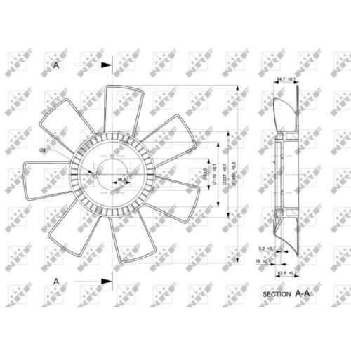 Koleso ventilátora chladenia motora 49844 /NRF/ - obr. 1