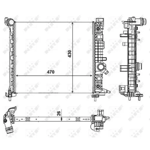 Chladič motora 53008 /NRF/ - obr. 4