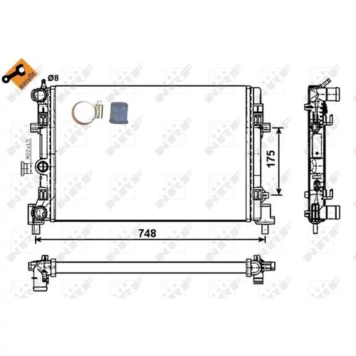 Chladič motora 53024 /NRF/ - obr. 4