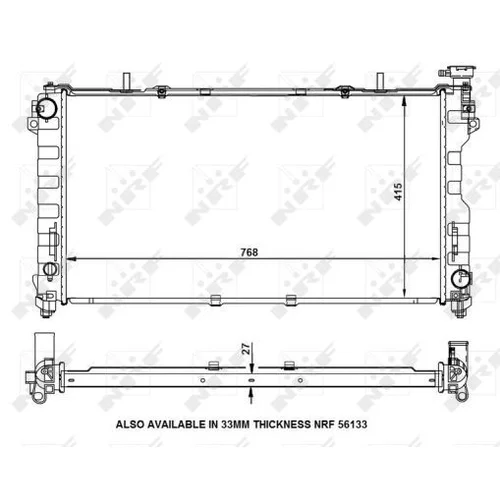 Chladič motora 53156 /NRF/ - obr. 2