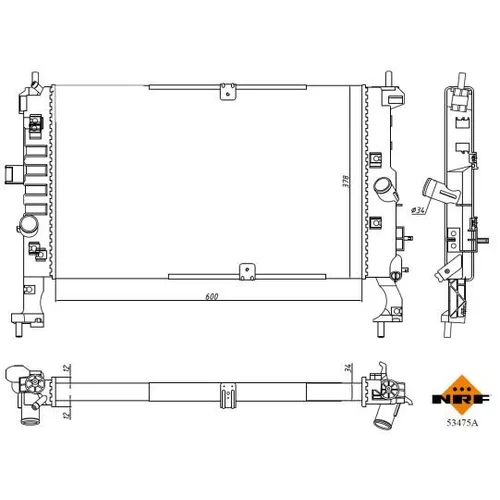 Chladič motora 53475A /NRF/ - obr. 4