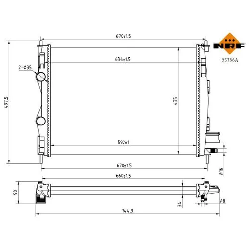 Chladič motora 53756A /NRF/ - obr. 4