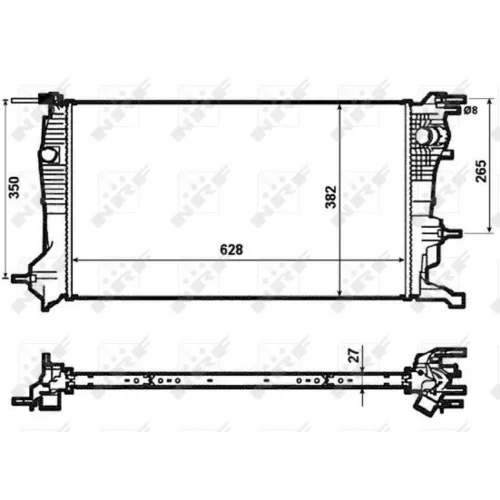 Chladič motora 53963 /NRF/ - obr. 4