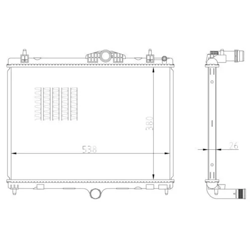 Chladič motora NRF 550027