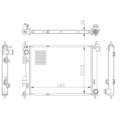 Chladič motora 550033 /NRF/ - obr. 4