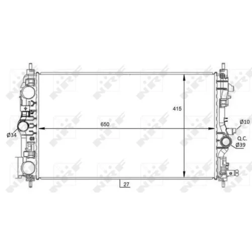 Chladič motora NRF 59076