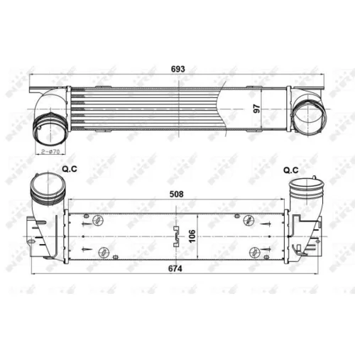 Chladič plniaceho vzduchu 30385 /NRF/ - obr. 3