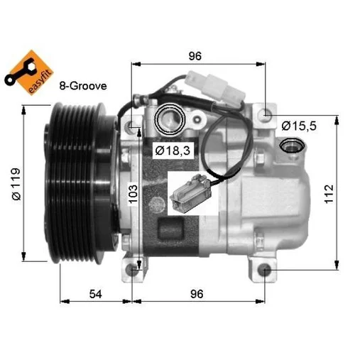 Kompresor klimatizácie 32688G /NRF/ - obr. 5