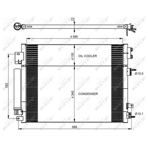 Kondenzátor klimatizácie 350088 /NRF/ - obr. 4