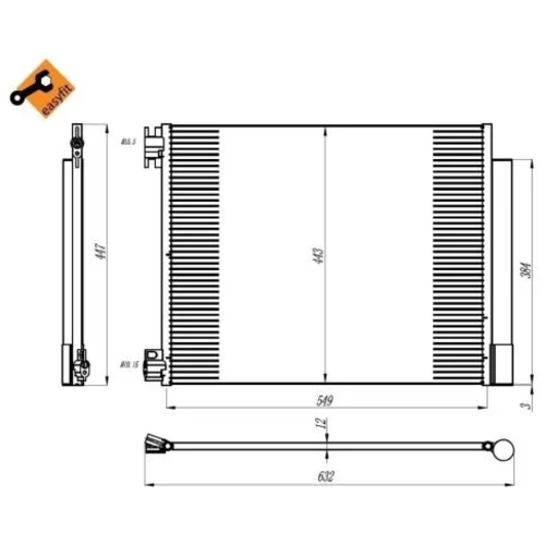 Kondenzátor klimatizácie 350393 /NRF/ - obr. 5