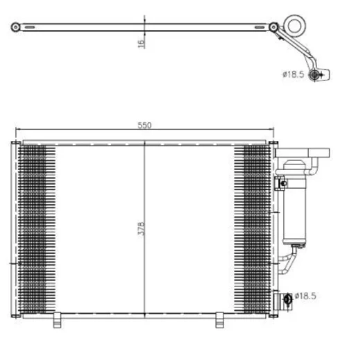 Kondenzátor klimatizácie 350456 /NRF/ - obr. 5