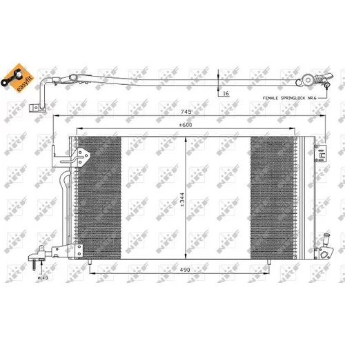 Kondenzátor klimatizácie 35303 /NRF/ - obr. 3