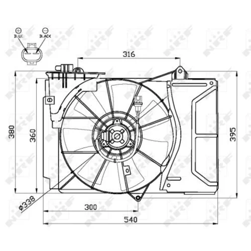 Ventilátor chladenia motora 47055 /NRF/ - obr. 1